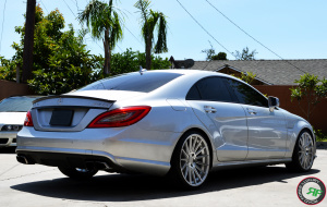 CLS 63 on Road Force RF15 20x8.5 front 20x10 Rear Silver Machine Face finish