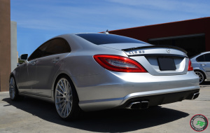 CLS63 on Road Force RF15 20x8.5 front 20x10 Rear Silver Machine Face finish