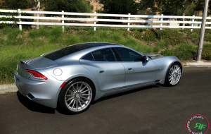 Fisker Karma on RoadForce RF15 22x9 22x10.5 Silver Machine Face finish