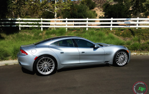 Fisker Karma on RoadForce RF15 22x9 22x10.5 Silver Machine Face finish