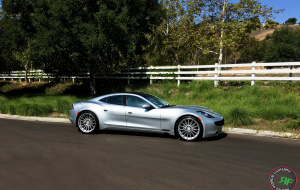 Fisker Karma on RoadForce RF15 22x9 22x10.5 Silver Machine Face finish