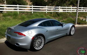 Fisker Karma on RoadForce RF15 22x9 22x10.5 Silver Machine Face finish