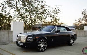 Rolls-Royce Phantom Drophead Coupe on RoadForce RF24 24x10 Black Machine Face finish