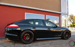 Porsche Panamera on 20x9 20x10.5 RoadForce RF008 Matte black finish