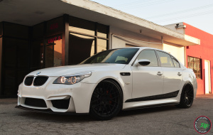 BMW M5 on 20x9 20x10.5 RoadForce RF008 wheels matte black