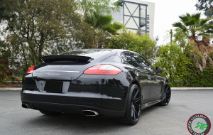 Porsche Panamera on RoadForce RF11 B 22x9 22x10.5 Gloss Black finish