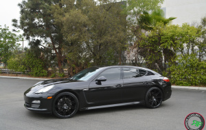 Porsche Panamera on RoadForce RF11 B 22x9 22x10.5 Gloss Black finish