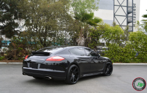 Porsche Panamera on RoadForce RF11 B 22x9 22x10.5 Gloss Black finish