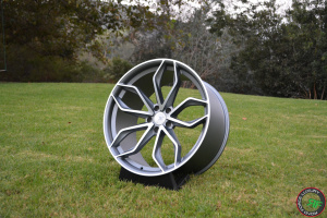 RoadForce RF17 22x10 22x11.5 Satin gunmetal machine face finish