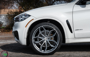 BMW X6 on RoadForce RF17 22x10 22x11.5 Satin gunmetal machine face finish