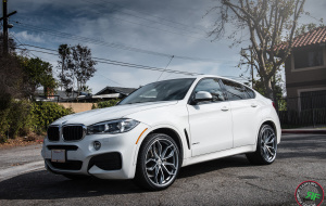 BMW X6 on RoadForce RF17 22x10 22x11.5 Satin gunmetal machine face finish