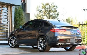 Mercedes GLE coupe on RoadForce RF17 Satin gunmetal machine face finish 22x10 22x11.5