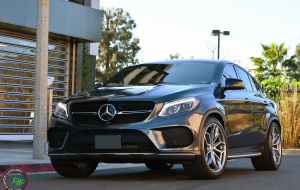 Mercedes GLE coupe on RoadForce RF17 Satin gunmetal machine face finish 22x10 22x11.5