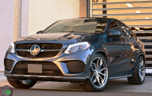 Mercedes GLE coupe on RoadForce RF17 Satin gunmetal machine face finish 22x10 22x11.5